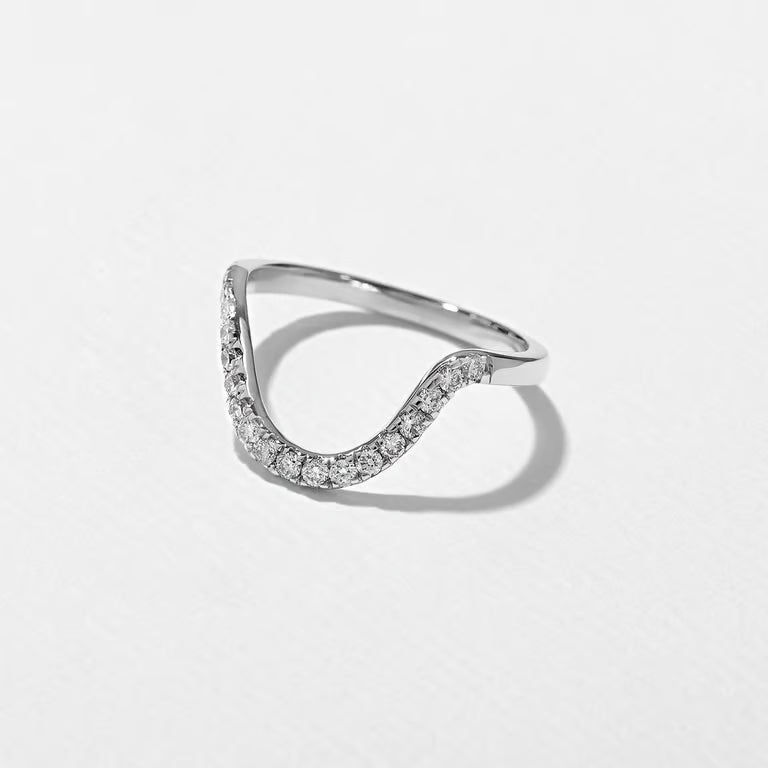Iolanthe- Round Curved Lab Grown Diamond Wedding Band