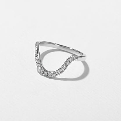 Iolanthe- Round Curved Lab Grown Diamond Wedding Band