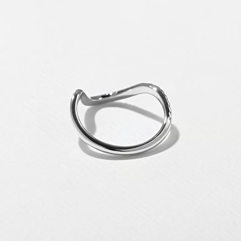 Iolanthe- Round Curved Lab Grown Diamond Wedding Band