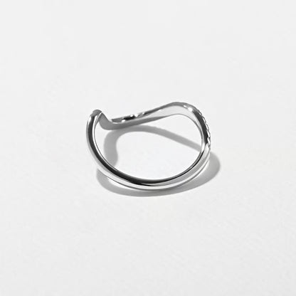 Iolanthe- Round Curved Lab Grown Diamond Wedding Band