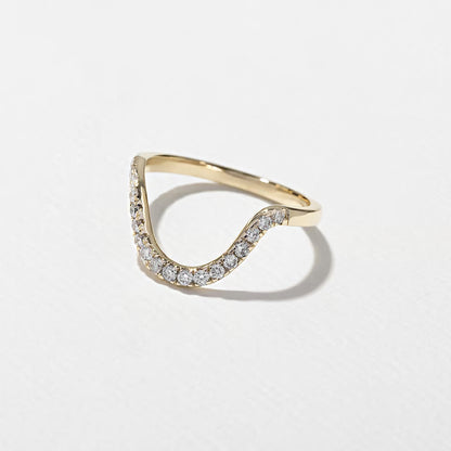 Iolanthe- Round Curved Lab Grown Diamond Wedding Band