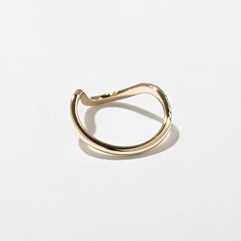 Iolanthe- Round Curved Lab Grown Diamond Wedding Band