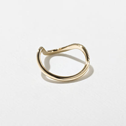 Iolanthe- Round Curved Lab Grown Diamond Wedding Band