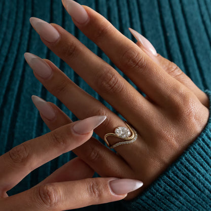 Iolanthe- Round Curved Lab Grown Diamond Wedding Band