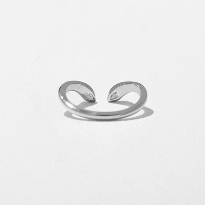 Larkspur- Pear Curved Lab Grown Diamond Wedding Band