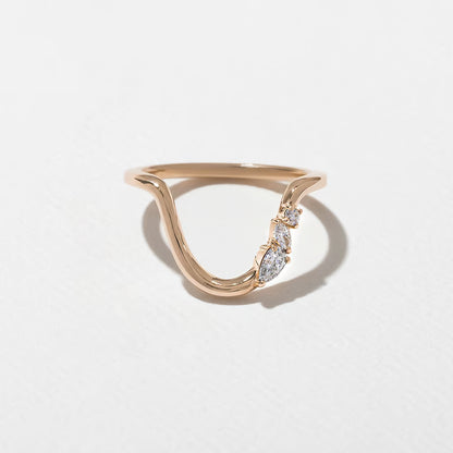 Lotus- Pear, Marquise & Round Chevron Lab Grown Diamond Wedding Band