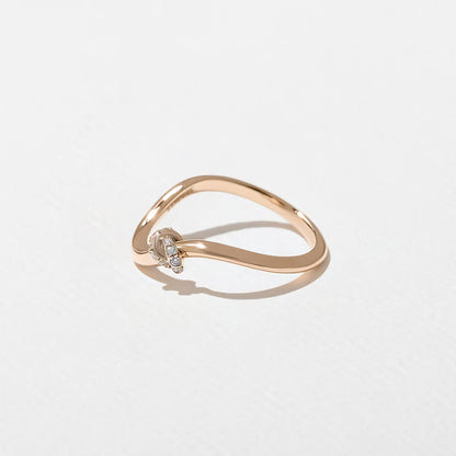 Lourdes- Round Curved Knot Lab Grown Diamond Wedding Band