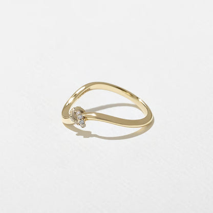 Lourdes- Round Curved Knot Lab Grown Diamond Wedding Band