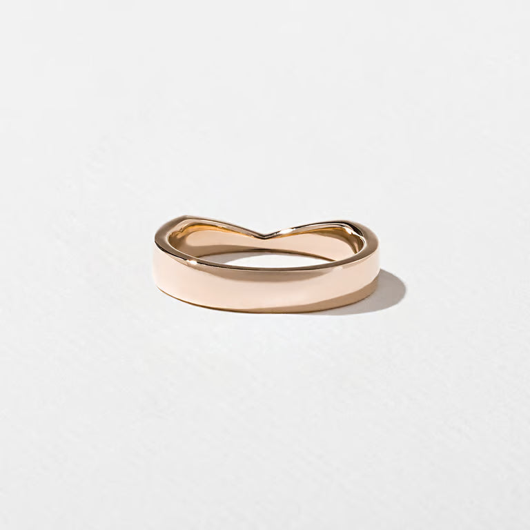 Mabel- Cigar Curved Wedding Band