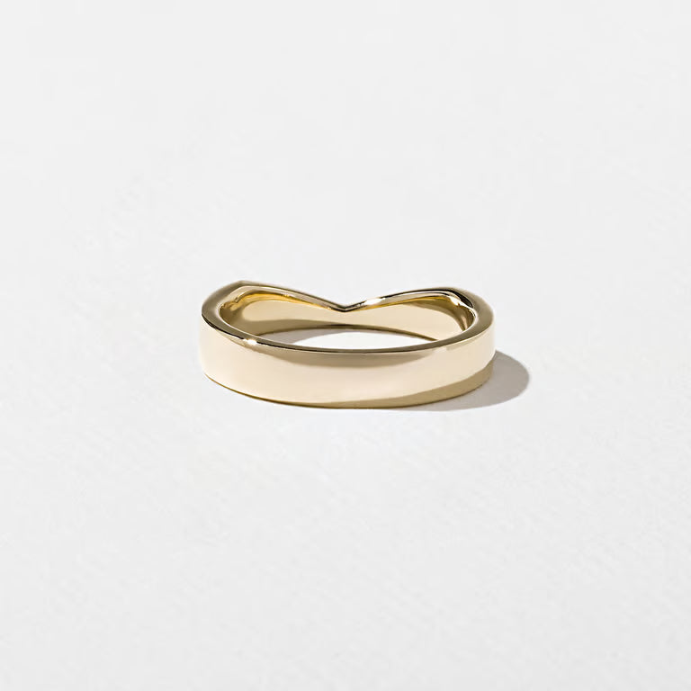 Mabel- Cigar Curved Wedding Band