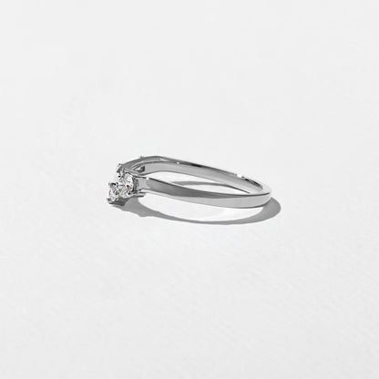 Maia- Round & Tapered Baguette Curved Lab Grown Diamond Wedding Band