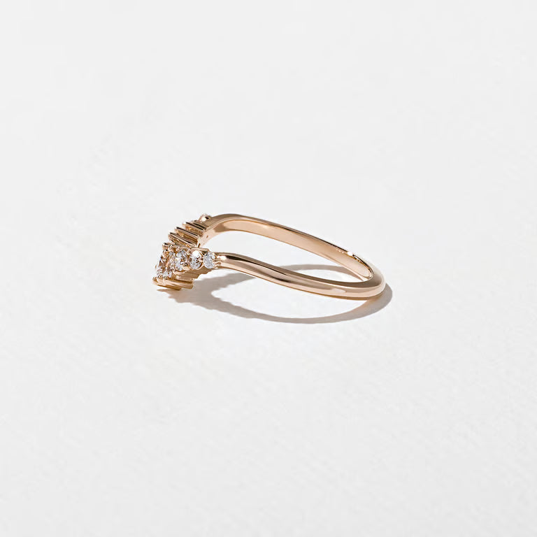 Marisol- Round, Taper Baguette & Pear Lab Grown Diamond Wedding Band