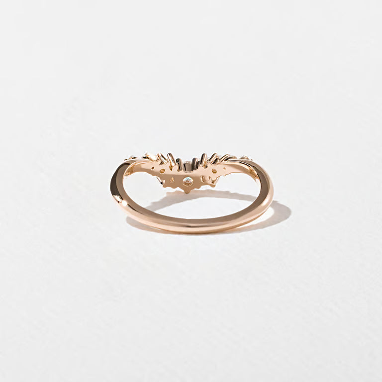 Marisol- Round, Taper Baguette & Pear Lab Grown Diamond Wedding Band