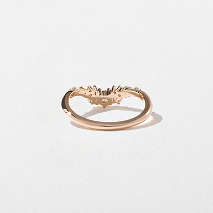 Marisol- Round, Taper Baguette & Pear Lab Grown Diamond Wedding Band