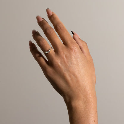 Marisol- Round, Taper Baguette & Pear Lab Grown Diamond Wedding Band