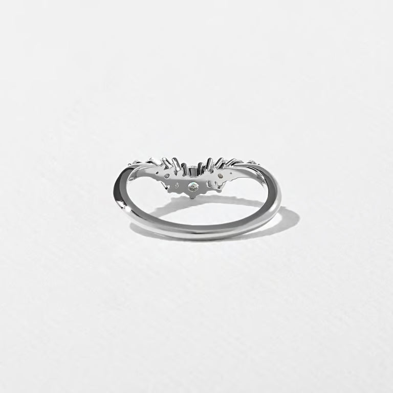 Marisol- Round, Taper Baguette & Pear Lab Grown Diamond Wedding Band