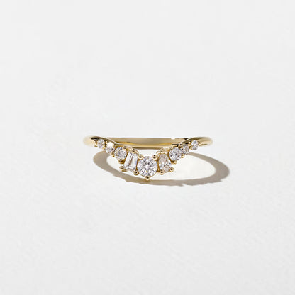 Marisol- Round, Taper Baguette & Pear Lab Grown Diamond Wedding Band
