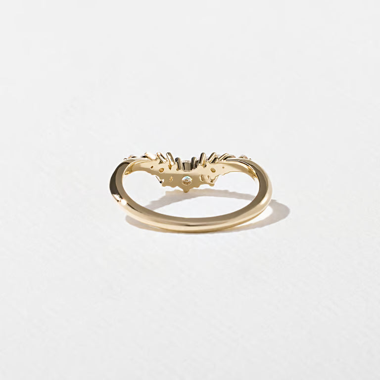 Marisol- Round, Taper Baguette & Pear Lab Grown Diamond Wedding Band