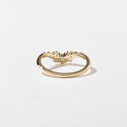 Marisol- Round, Taper Baguette & Pear Lab Grown Diamond Wedding Band