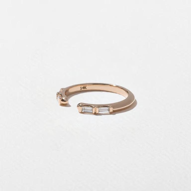 Nerida- Baguette Open Lab Grown Diamond Wedding Band