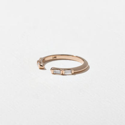 Nerida- Baguette Open Lab Grown Diamond Wedding Band