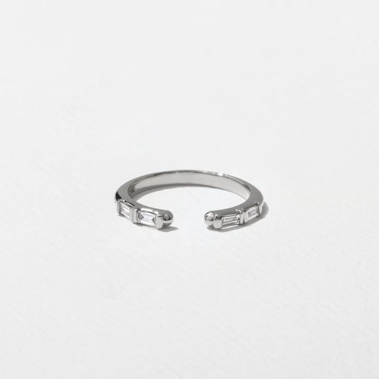 Nerida- Baguette Open Lab Grown Diamond Wedding Band