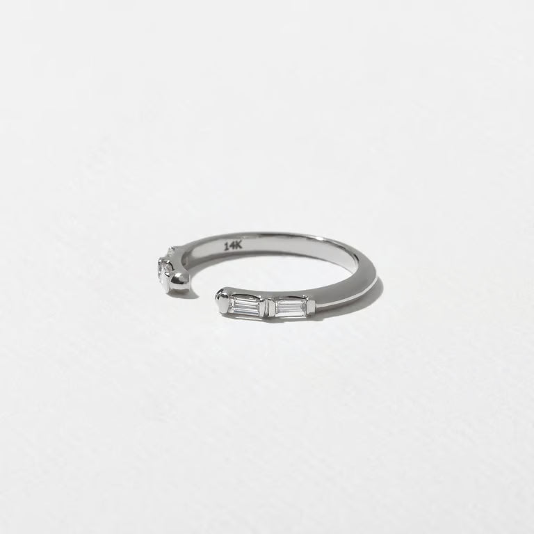 Nerida- Baguette Open Lab Grown Diamond Wedding Band