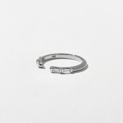 Nerida- Baguette Open Lab Grown Diamond Wedding Band