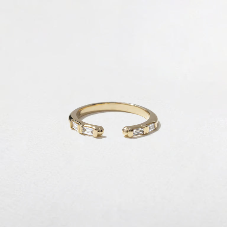 Nerida- Baguette Open Lab Grown Diamond Wedding Band