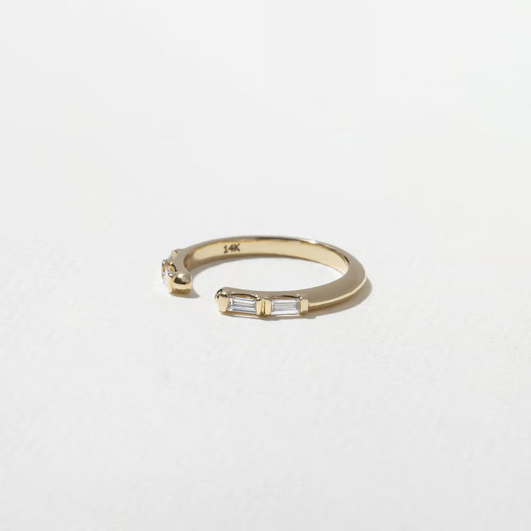 Nerida- Baguette Open Lab Grown Diamond Wedding Band