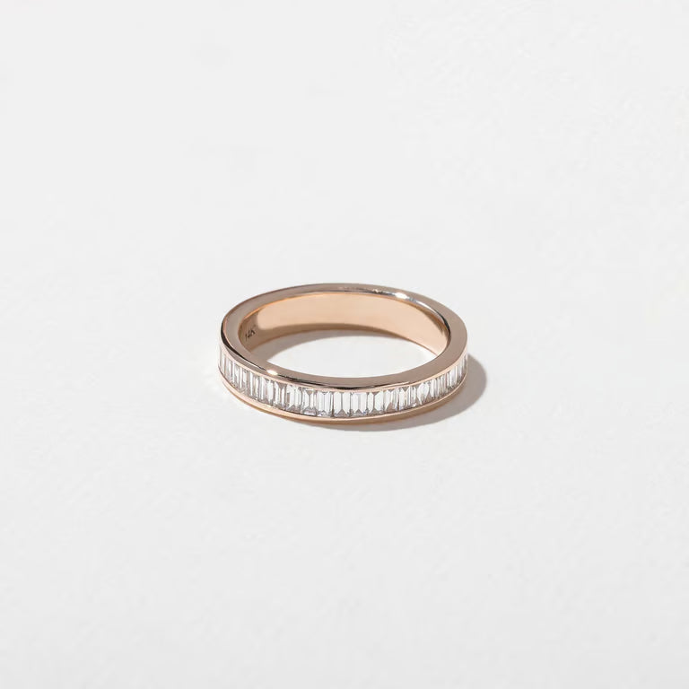 Nyssa- Baguette Channel Lab Grown Diamond Wedding Band