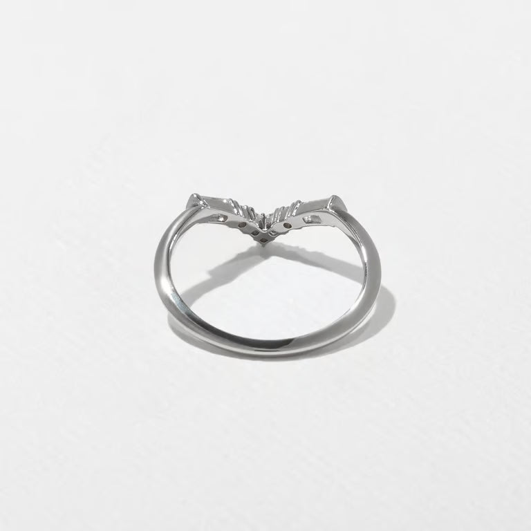 Oceanne- Round, Taper Baguette & Princess Curved Lab Grown Diamond Wedding Band