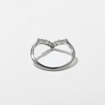 Oceanne- Round, Taper Baguette & Princess Curved Lab Grown Diamond Wedding Band