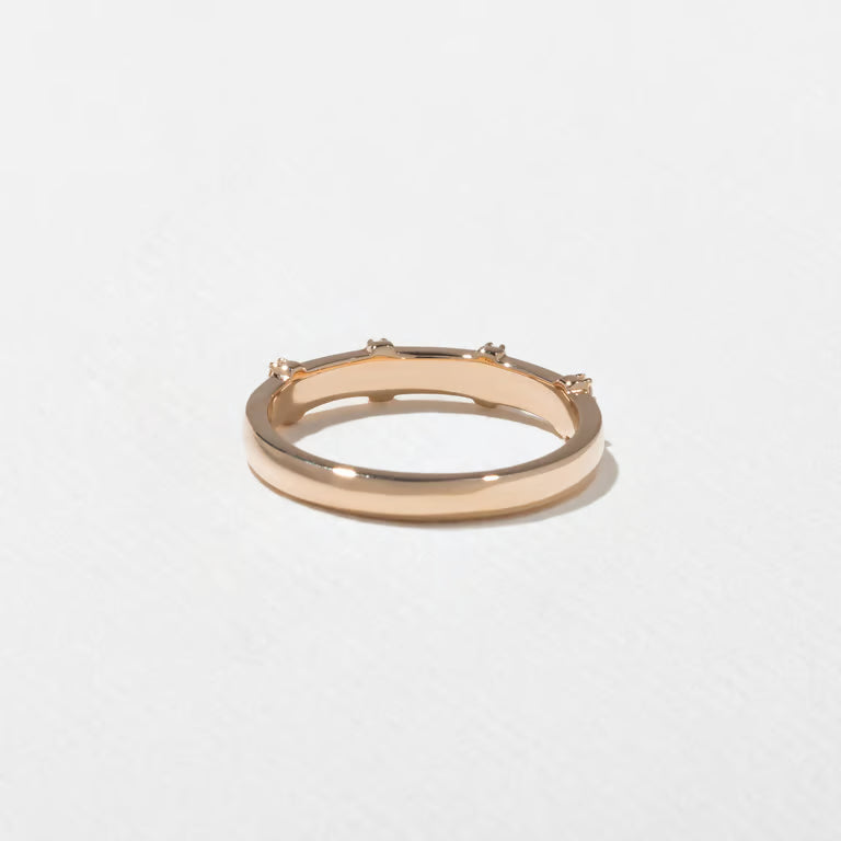 Reine- Round Scattered Bar Set Lab Grown Diamond Wedding Band