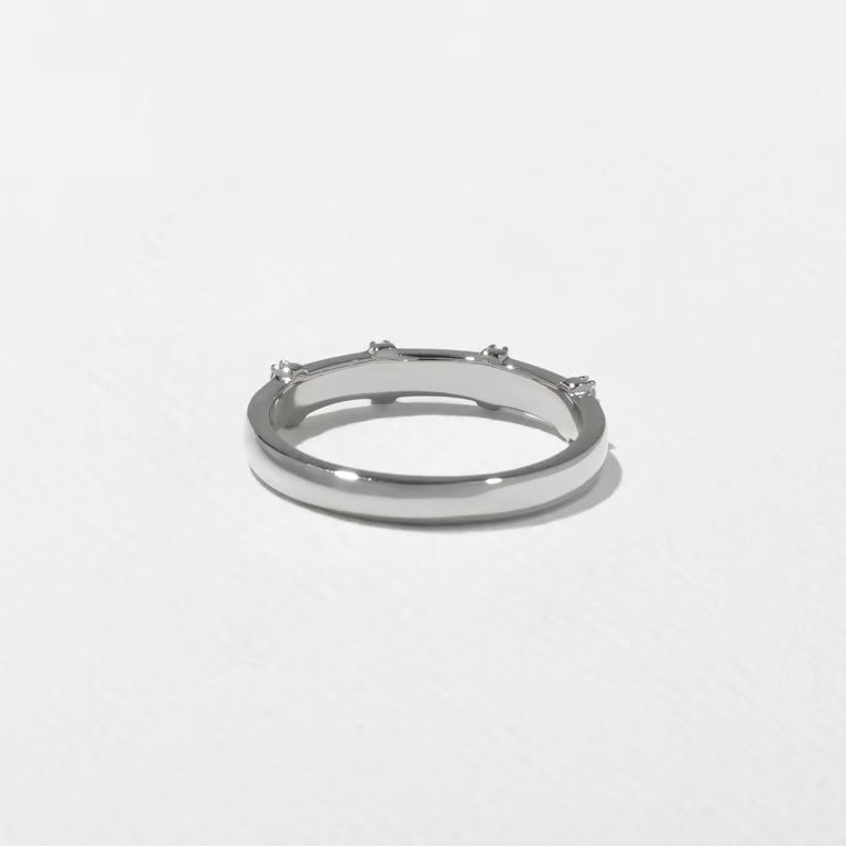 Reine- Round Scattered Bar Set Lab Grown Diamond Wedding Band