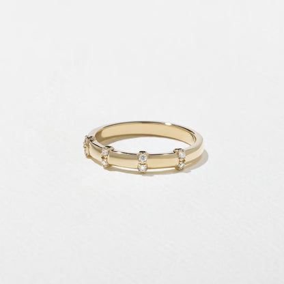 Reine- Round Scattered Bar Set Lab Grown Diamond Wedding Band