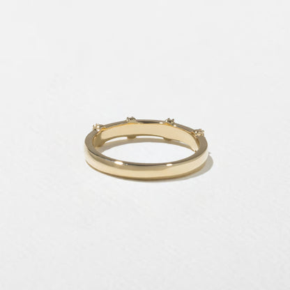Reine- Round Scattered Bar Set Lab Grown Diamond Wedding Band