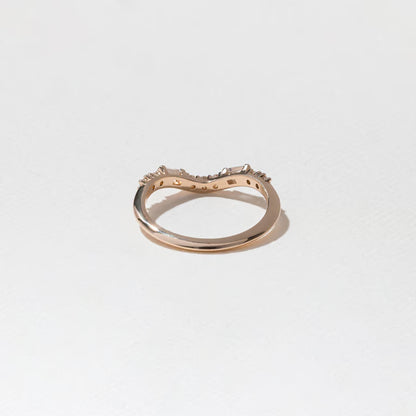 Rhea- Round & Baguette Curved Lab Grown Diamond Wedding Band