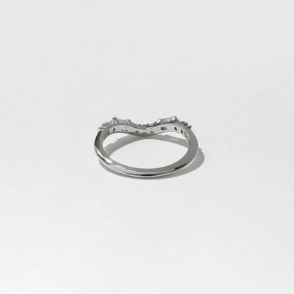 Rhea- Round & Baguette Curved Lab Grown Diamond Wedding Band