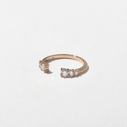 Rosemary- Round Open Wave Lab Grown Diamond Wedding Band