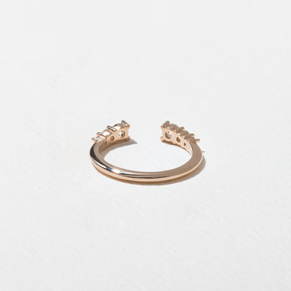 Rosemary- Round Open Wave Lab Grown Diamond Wedding Band
