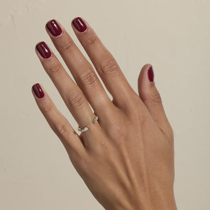 Rosemary- Round Open Wave Lab Grown Diamond Wedding Band