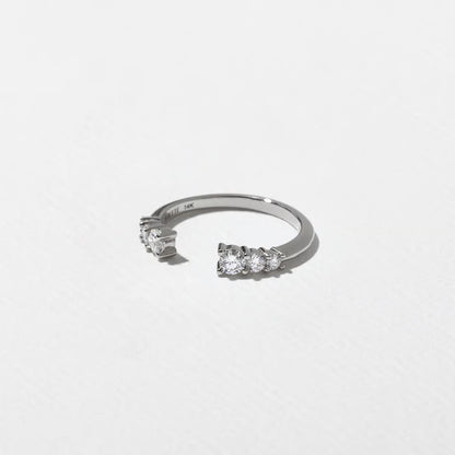 Rosemary- Round Open Wave Lab Grown Diamond Wedding Band