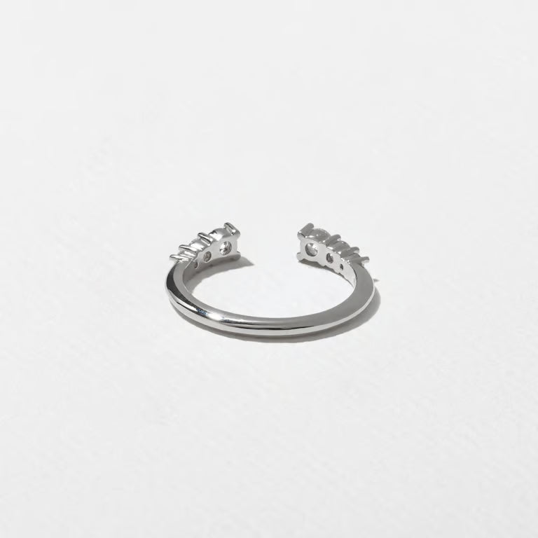 Rosemary- Round Open Wave Lab Grown Diamond Wedding Band