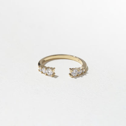 Rosemary- Round Open Wave Lab Grown Diamond Wedding Band