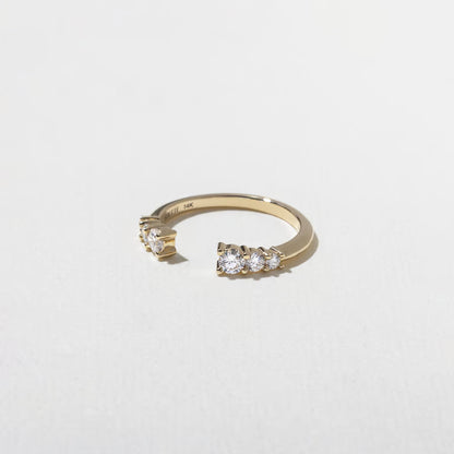 Rosemary- Round Open Wave Lab Grown Diamond Wedding Band
