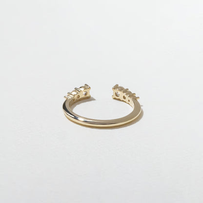Rosemary- Round Open Wave Lab Grown Diamond Wedding Band