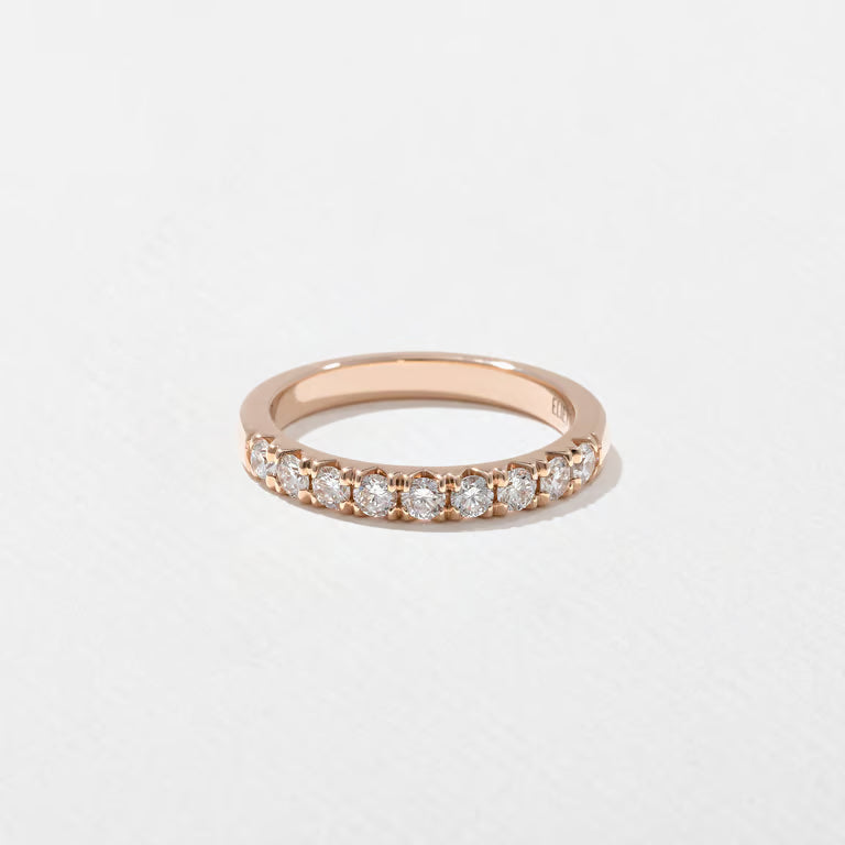 Saffron- Round Half Eternity Lab Grown Diamond Wedding Band