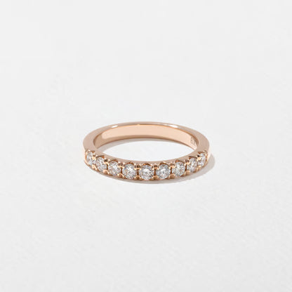 Saffron- Round Half Eternity Lab Grown Diamond Wedding Band