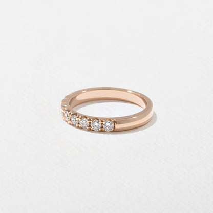 Saffron- Round Half Eternity Lab Grown Diamond Wedding Band